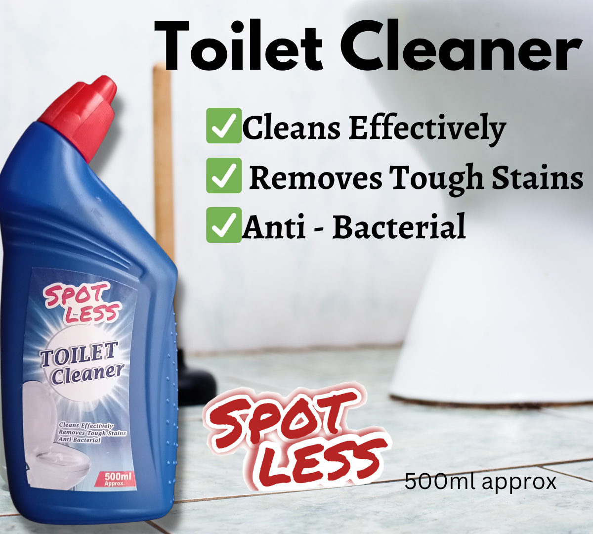 Spotless Toilet Cleaner - Toilet bowl cleaner - 500ml