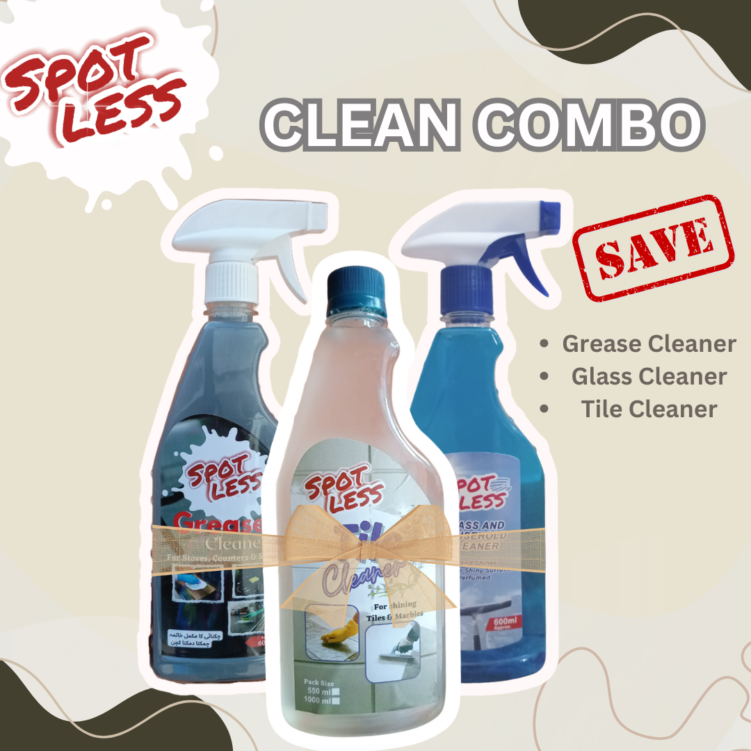 Clean combo - tile cleaner - grease cleaner - glass cleaner