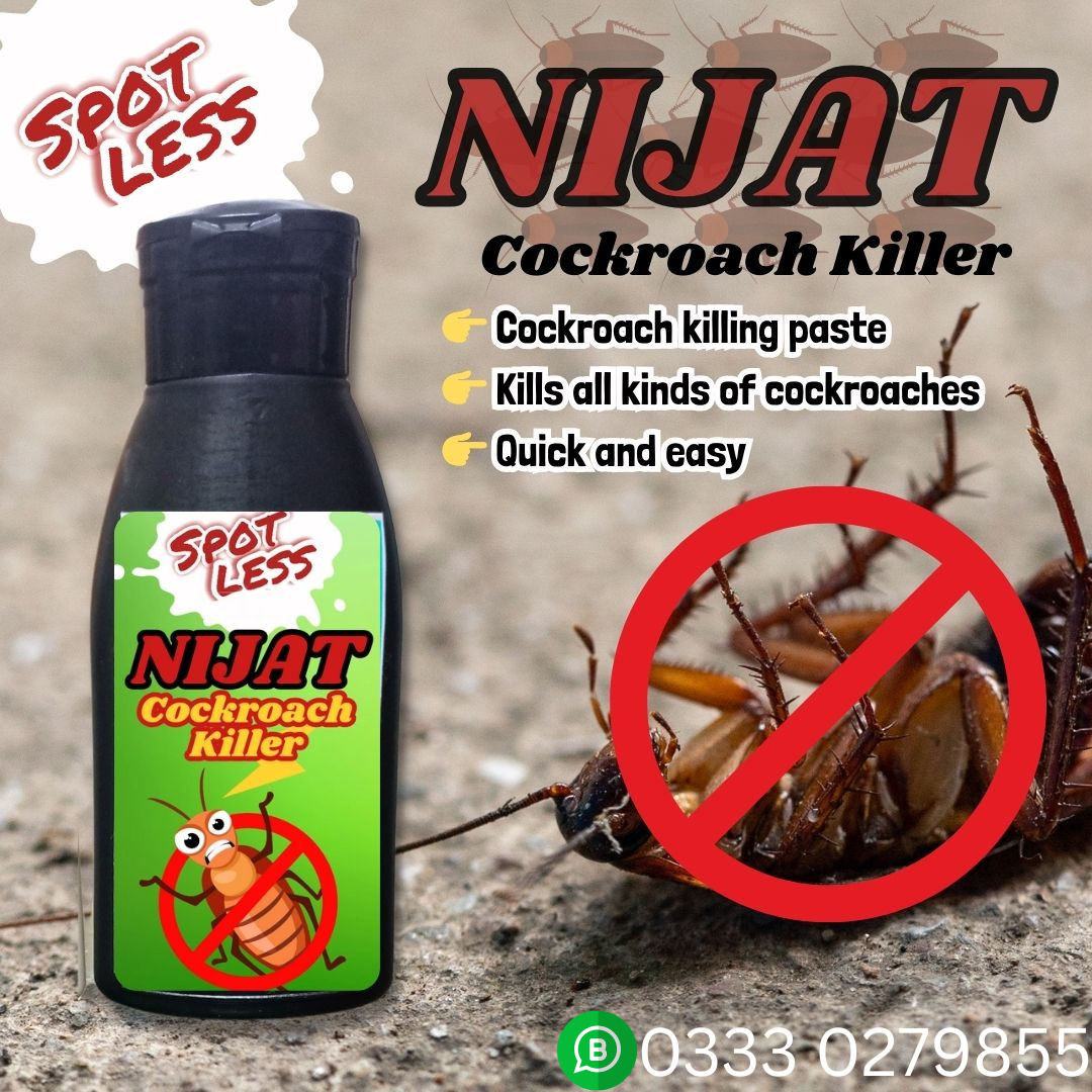 Nijaat - Cockroach Killer Gel Pest Control Solution Effective For Small And Big Cockroach - Spotless